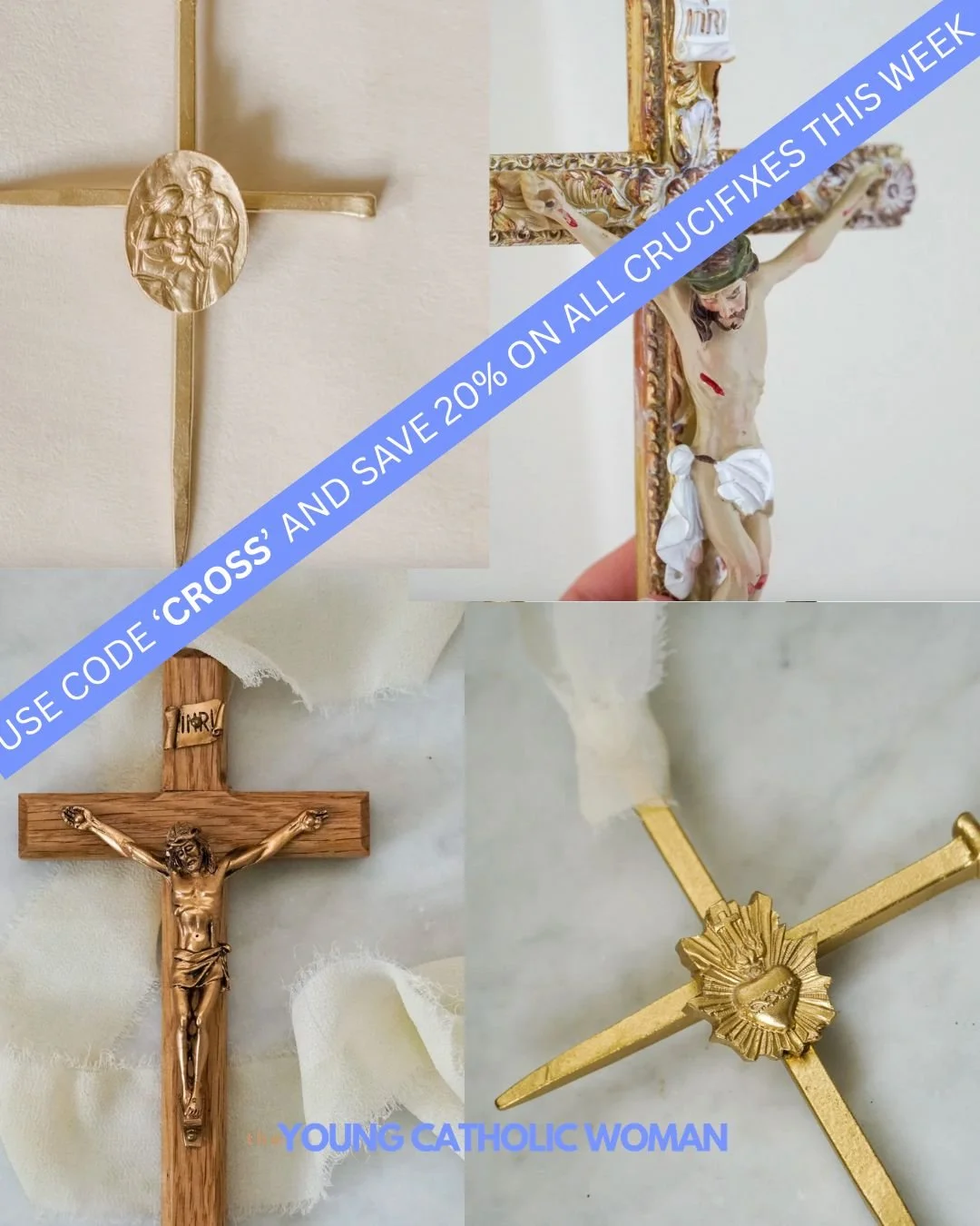 Use code CROSS at checkout and save 20% on all crucifixes this week 🙏