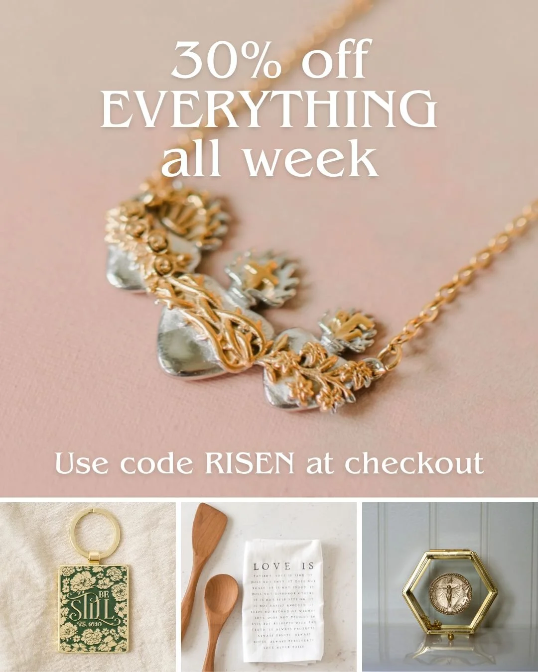 🌷 Celebrate Easter with 30% off EVERYTHING in the shop! Use code RISEN at checkout 🌷