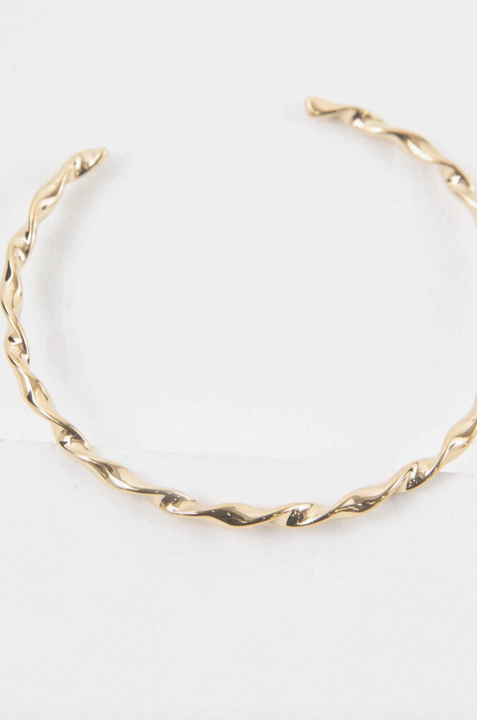 Saint Agnes Grace and Virtue Gold Cuff Bracelet