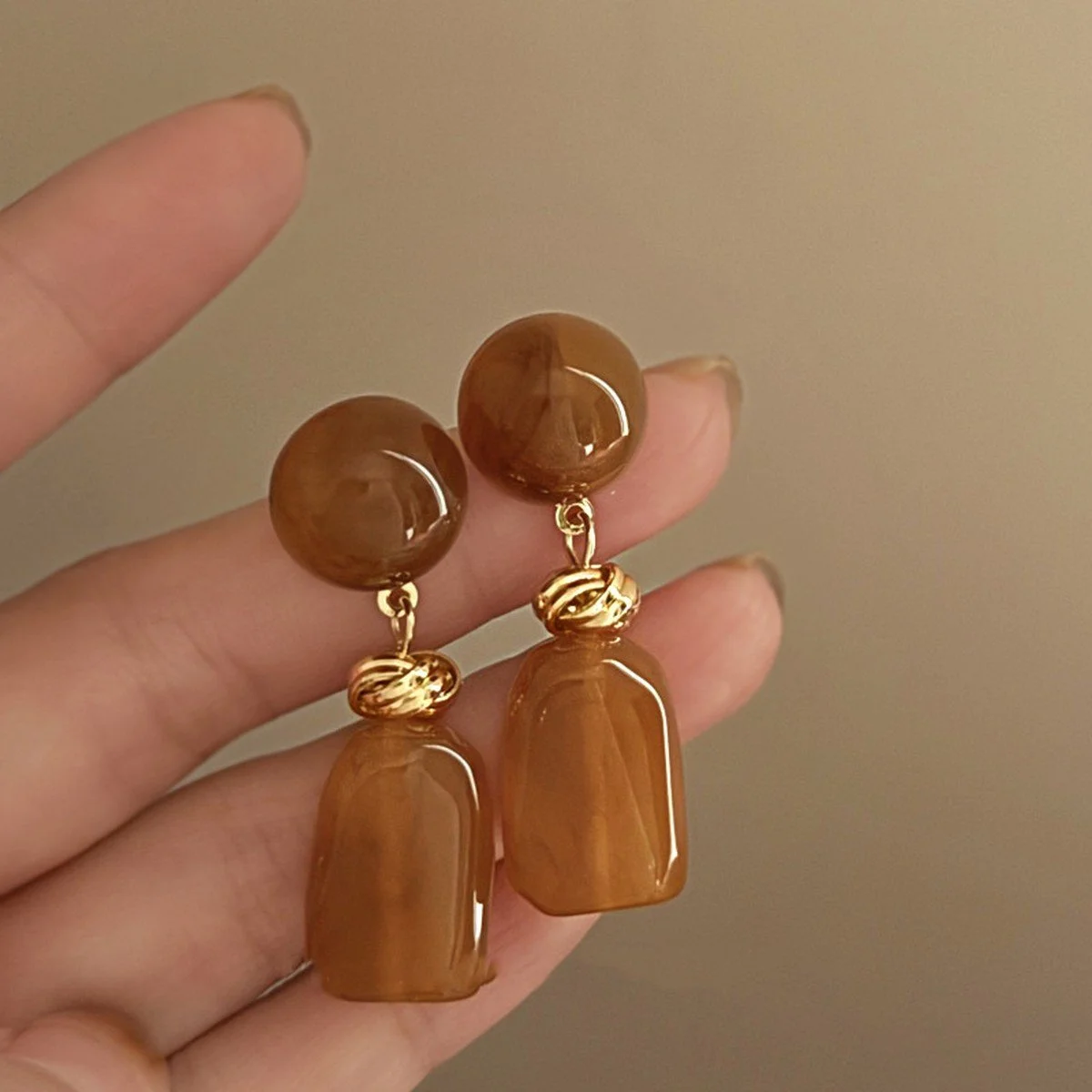 St. Kateri Tekakwitha Earth Toned Earrings