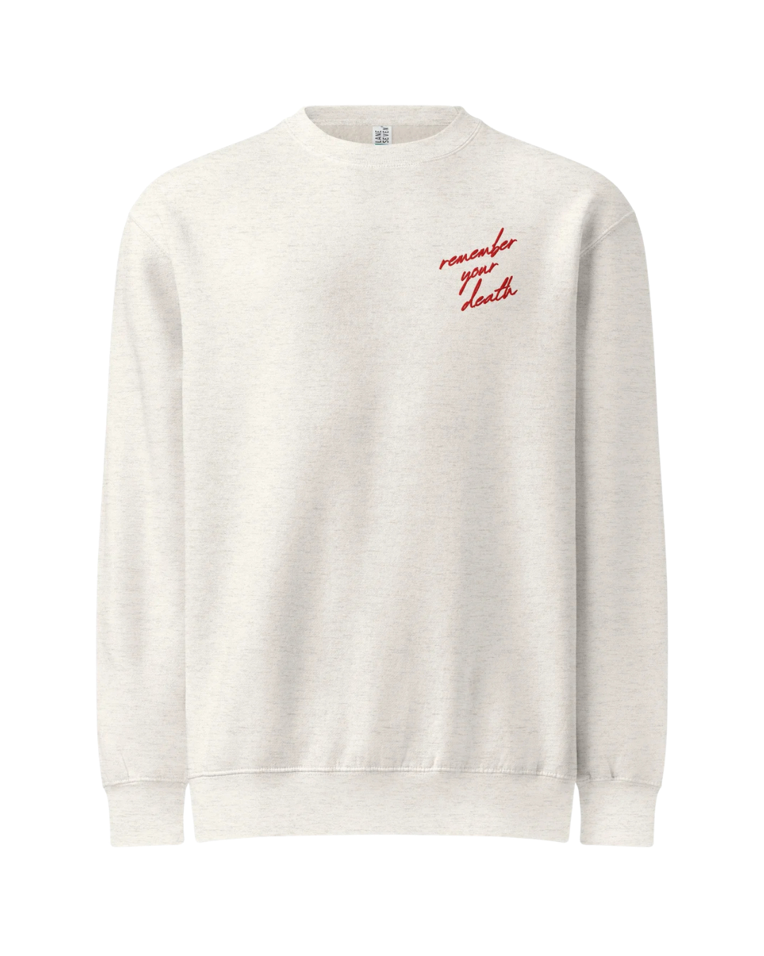 Remember Your Death embroidered crew neck