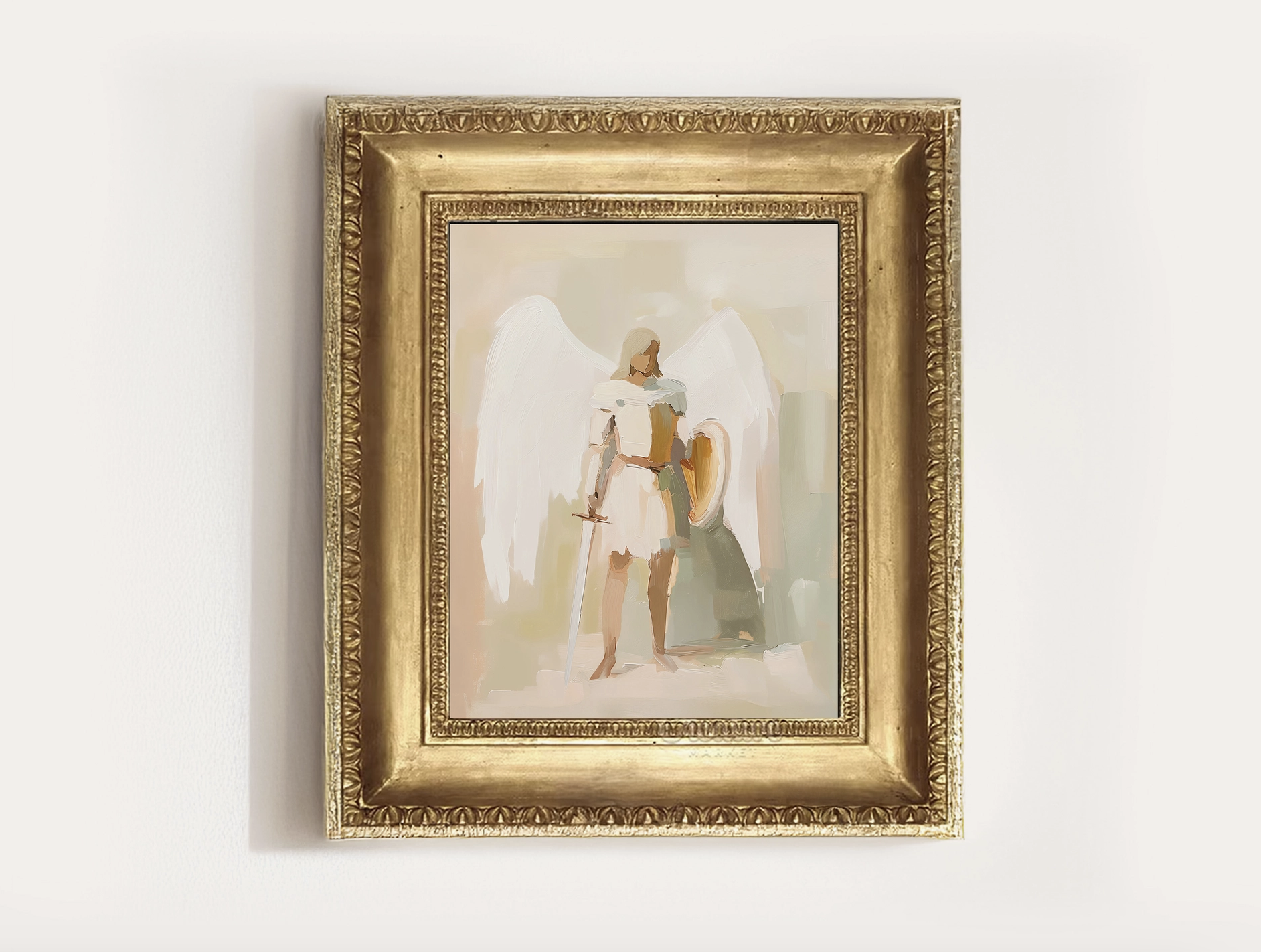 St Michael the Archangel Modern Art Print Catholic