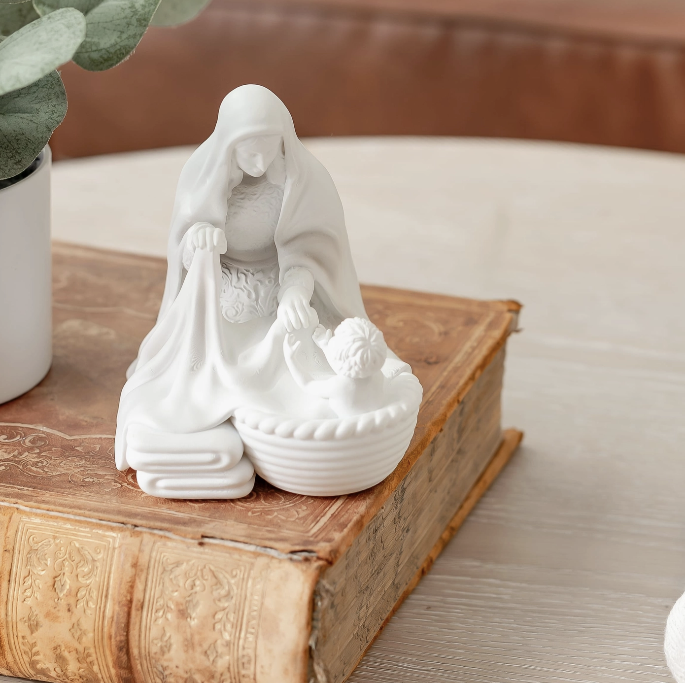 Laundry with Jesus Catholic Mary Statue