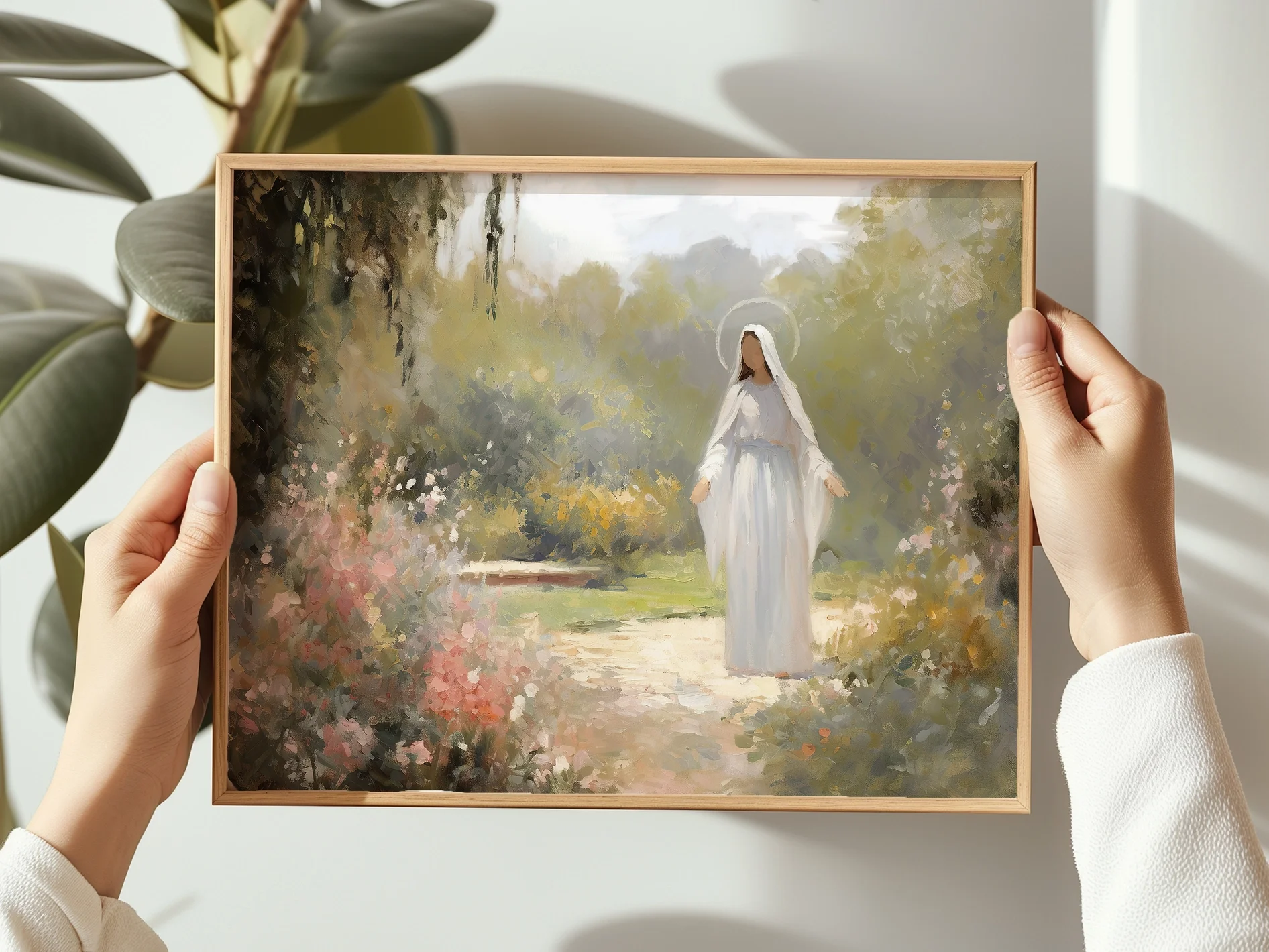 Mary in the Garden Print