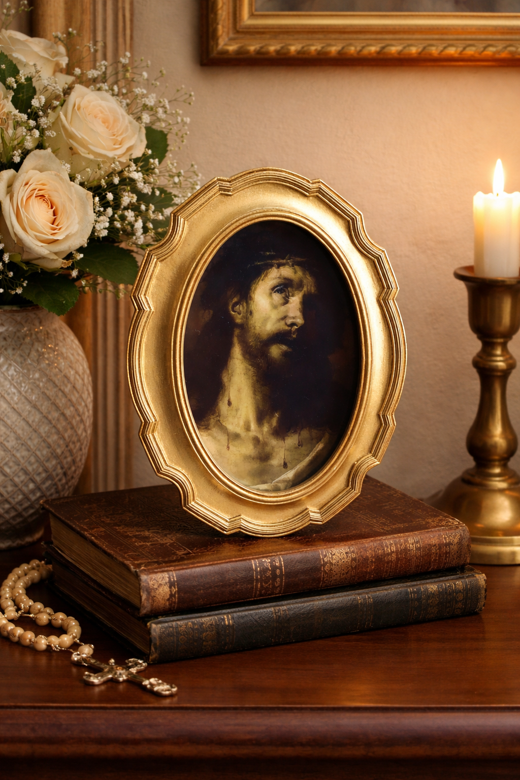 Framed Vintage Crown of Thorns Print