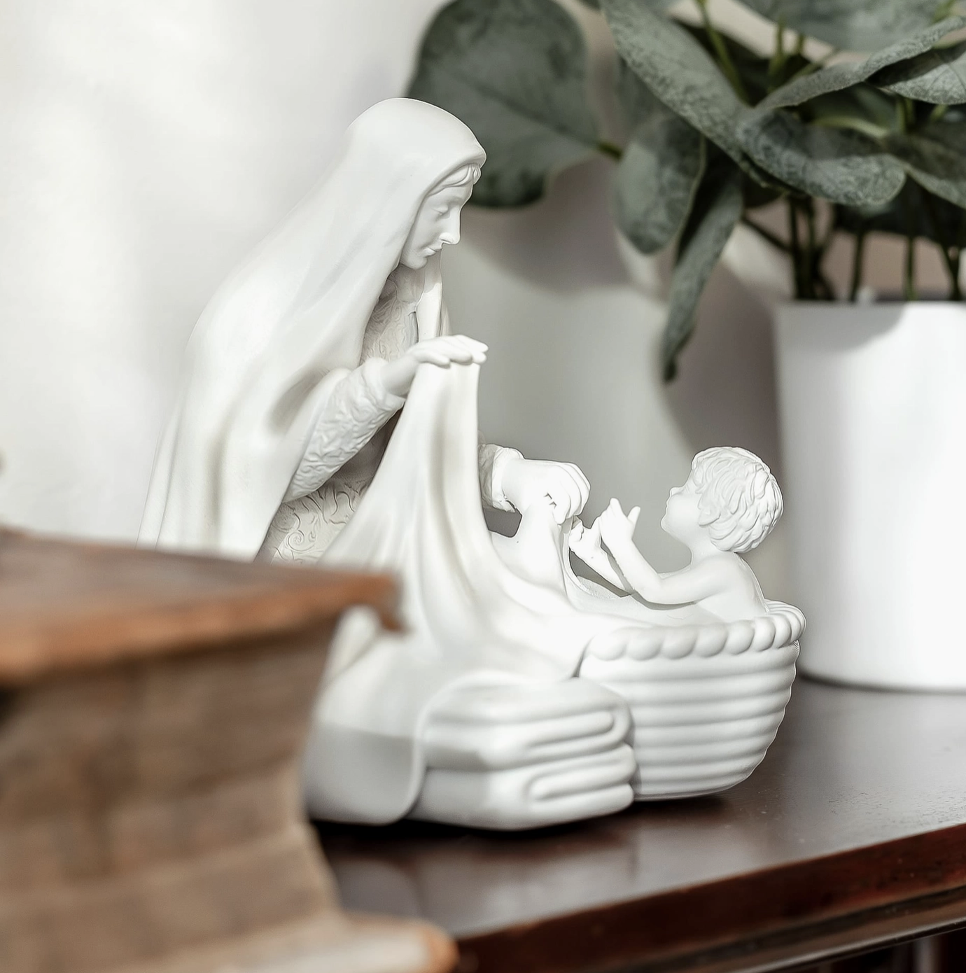 Laundry with Jesus Catholic Mary Statue