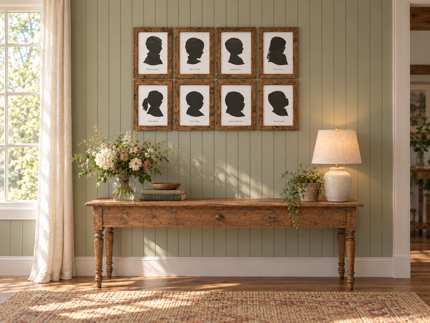 Heirloom portraits above an antique console.png