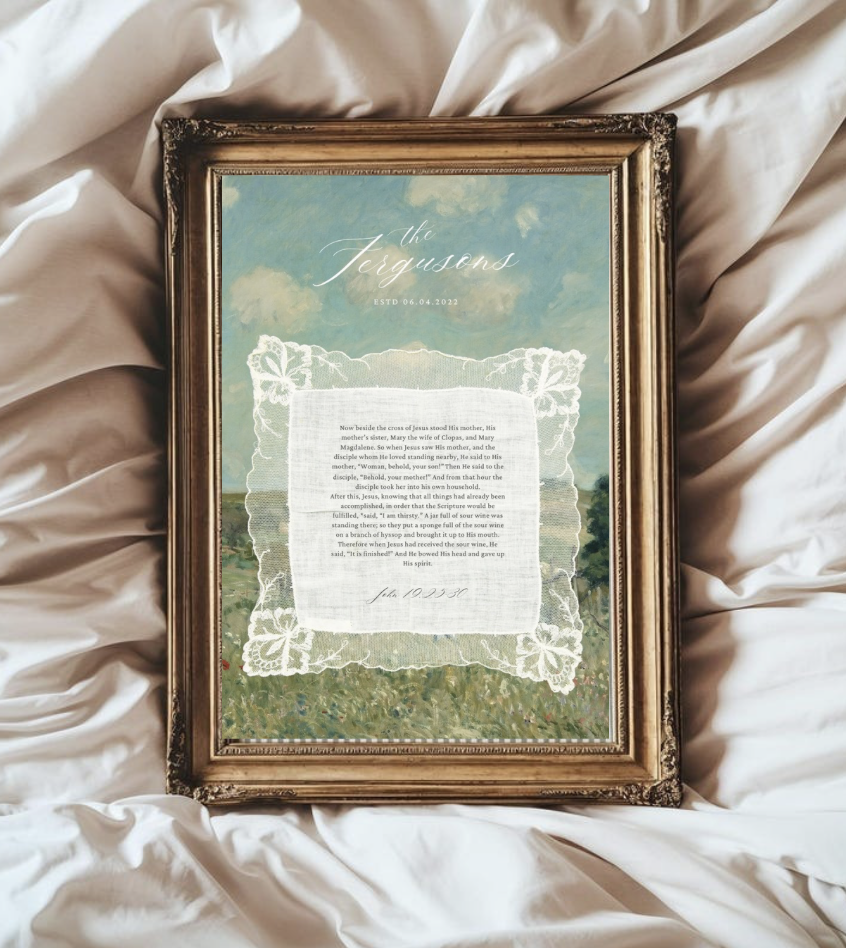 Custom Catholic Wedding Gospel Print