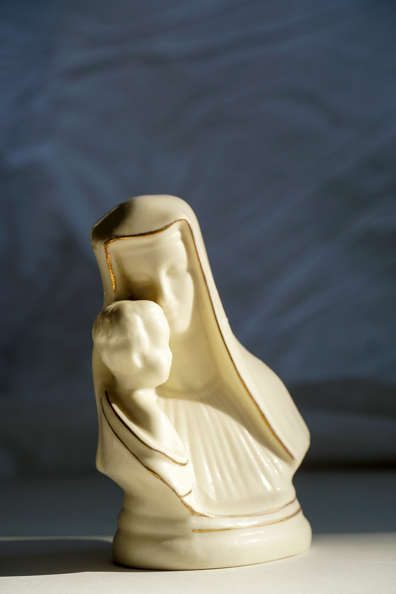 Madonna Bust With Gold Accent