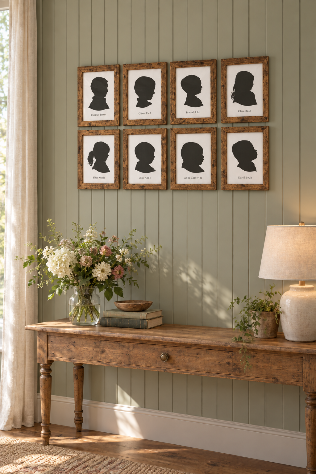 Scaled silhouette portraits above the console.png