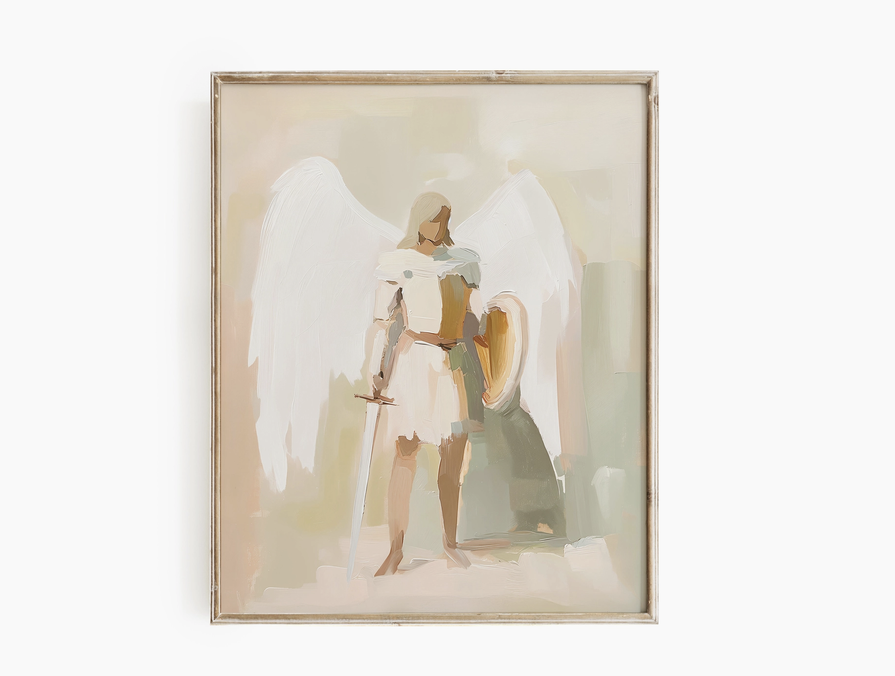 St Michael the Archangel Modern Art Print Catholic