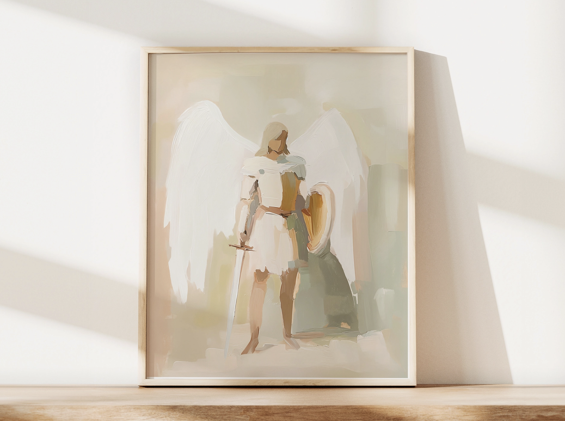 St Michael the Archangel Modern Art Print Catholic