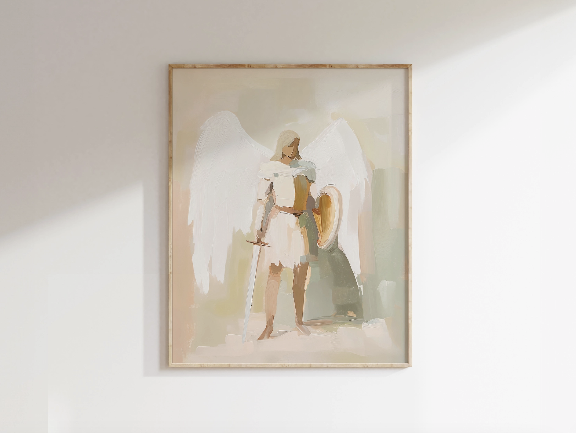 St Michael the Archangel Modern Art Print Catholic