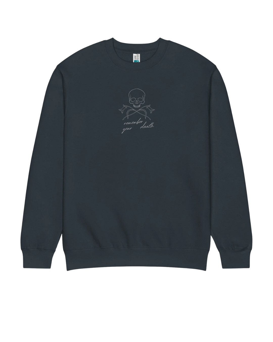Remember Your Death embroidered crew neck