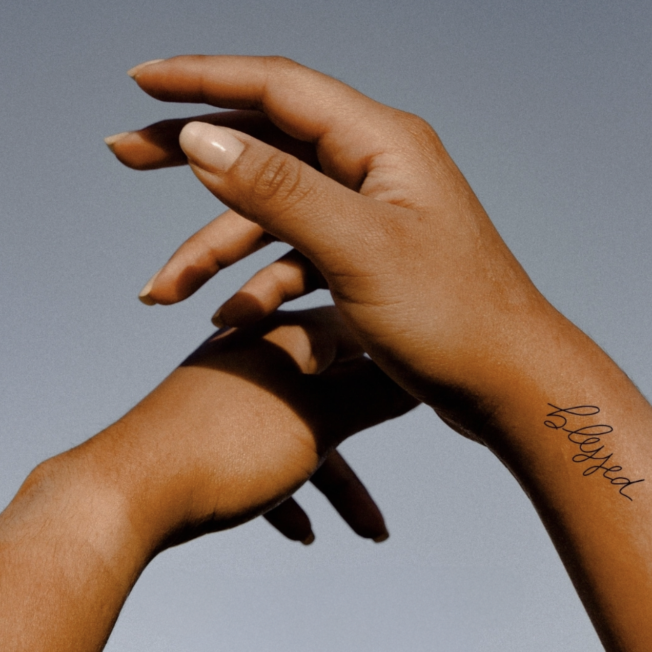 Blessed Calligraphy Temporary Tattoo