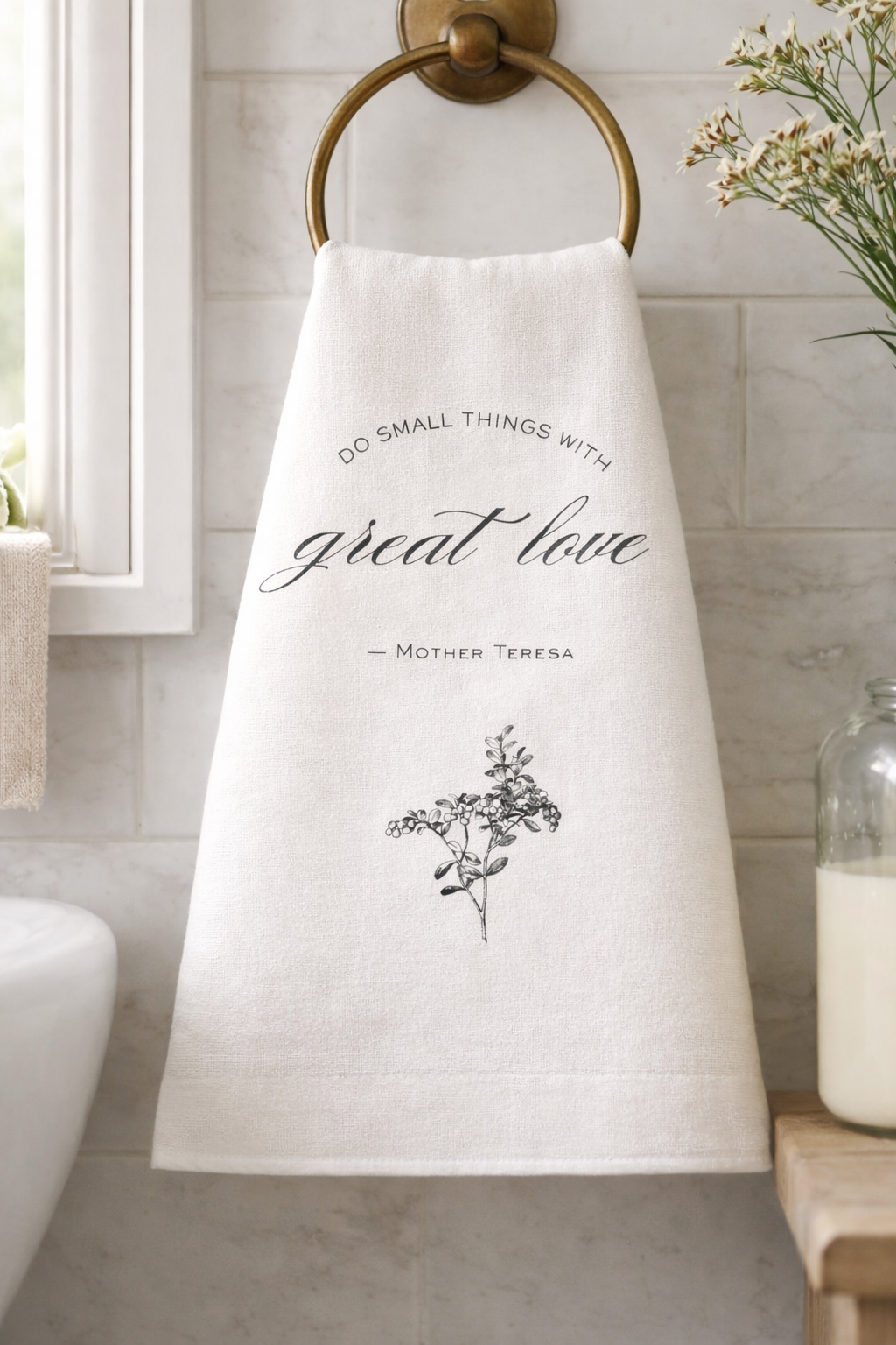 Do Small Things With Great Love Hand towel