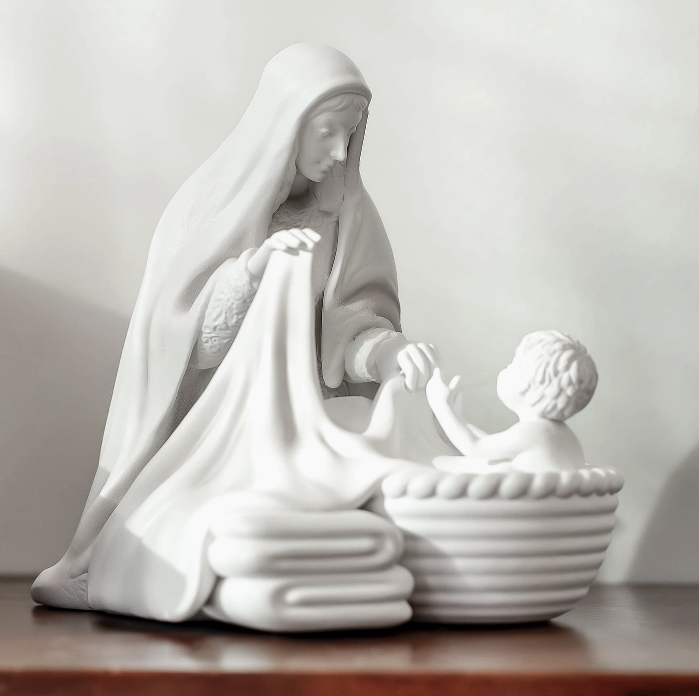 Laundry with Jesus Catholic Mary Statue