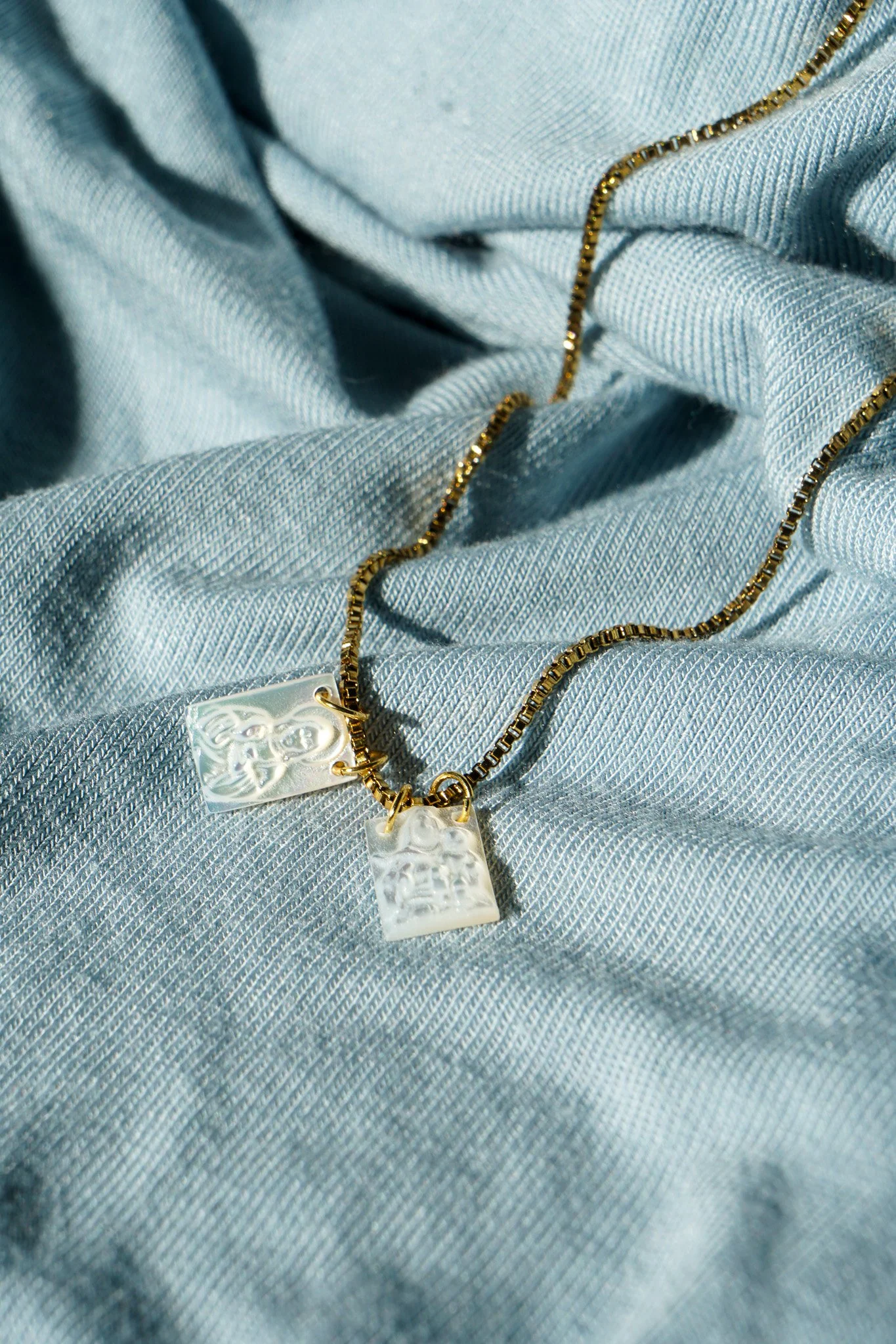 Mother of Pearl Scapular Necklace