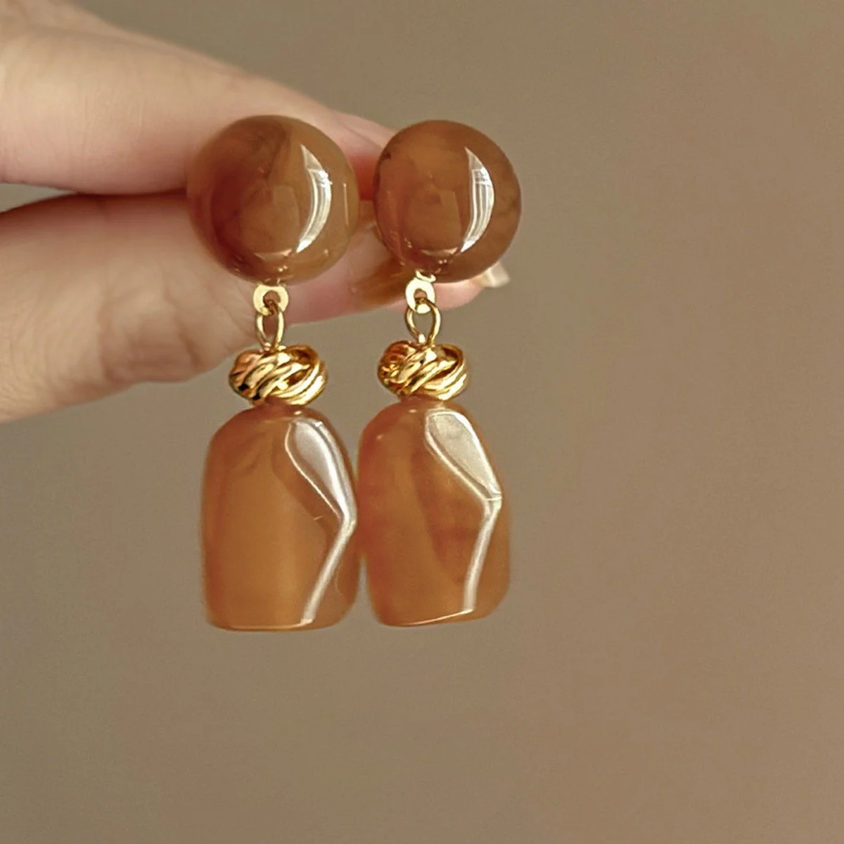 St. Kateri Tekakwitha Earth Toned Earrings