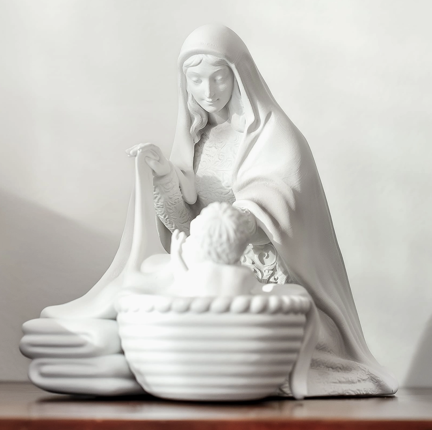 Laundry with Jesus Catholic Mary Statue
