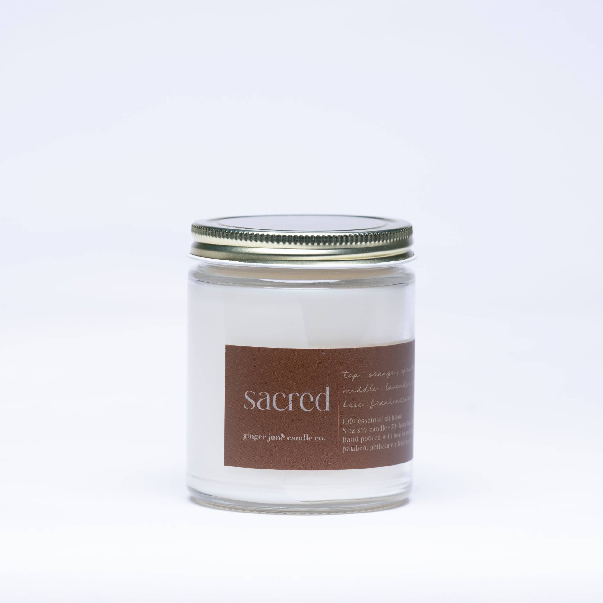 Sacred • Minimal Collection • 100% Eo 8 oz Soy Candle