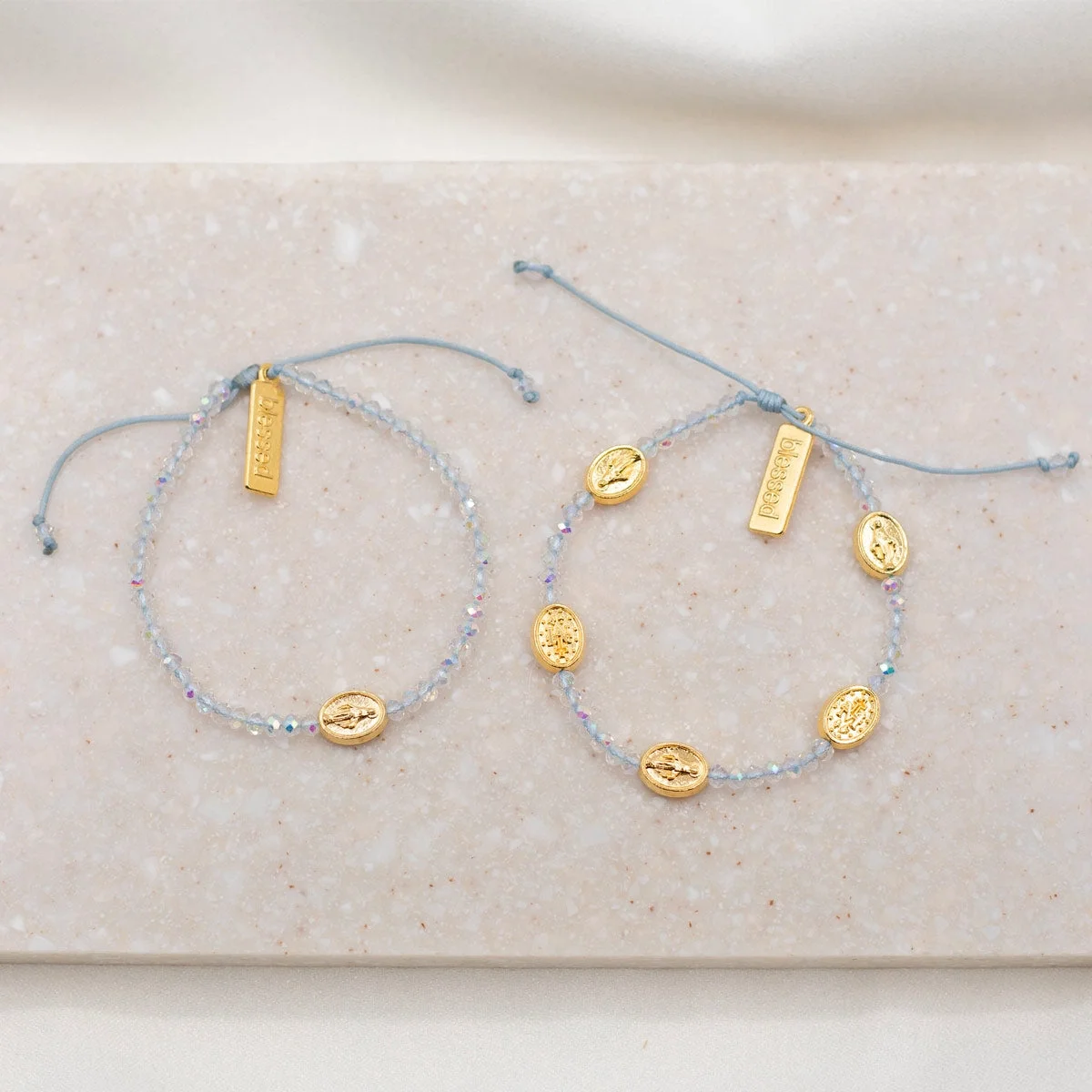 Mother & Daughter Blessing Bracelet Set