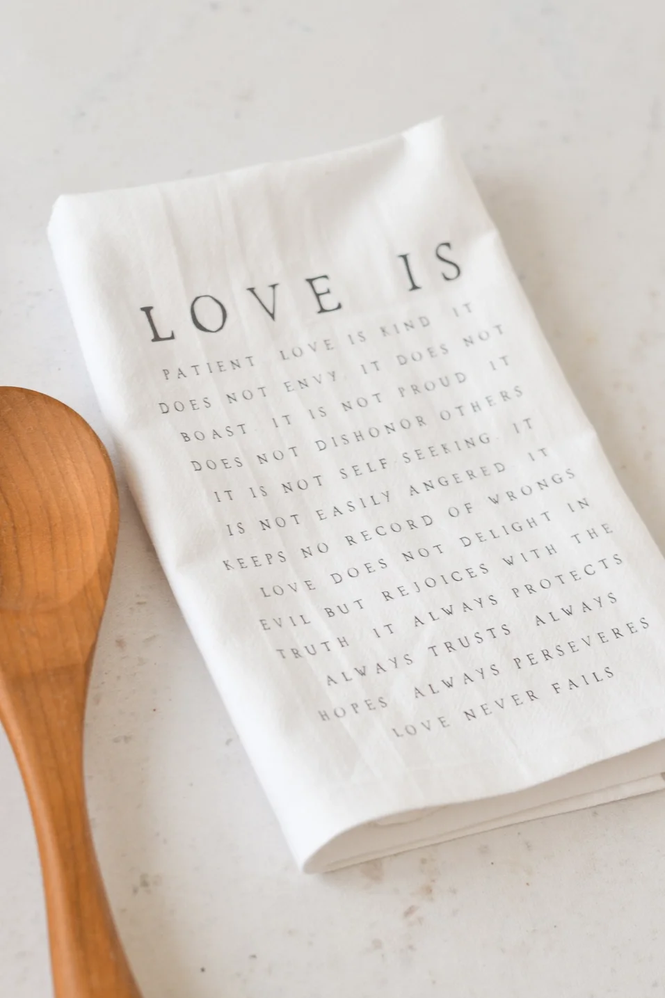 Love Is Patient Kitchen Tea Towel