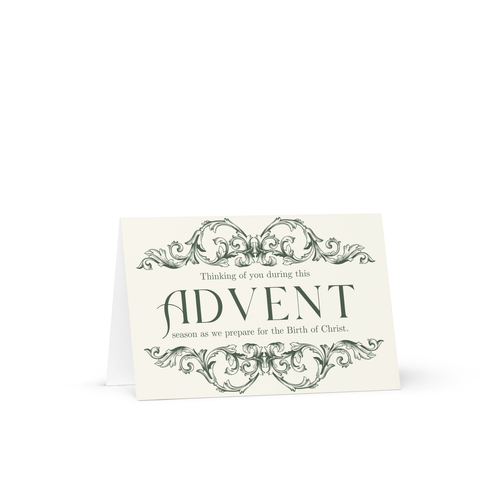 Catholic Advent greeting card (green)