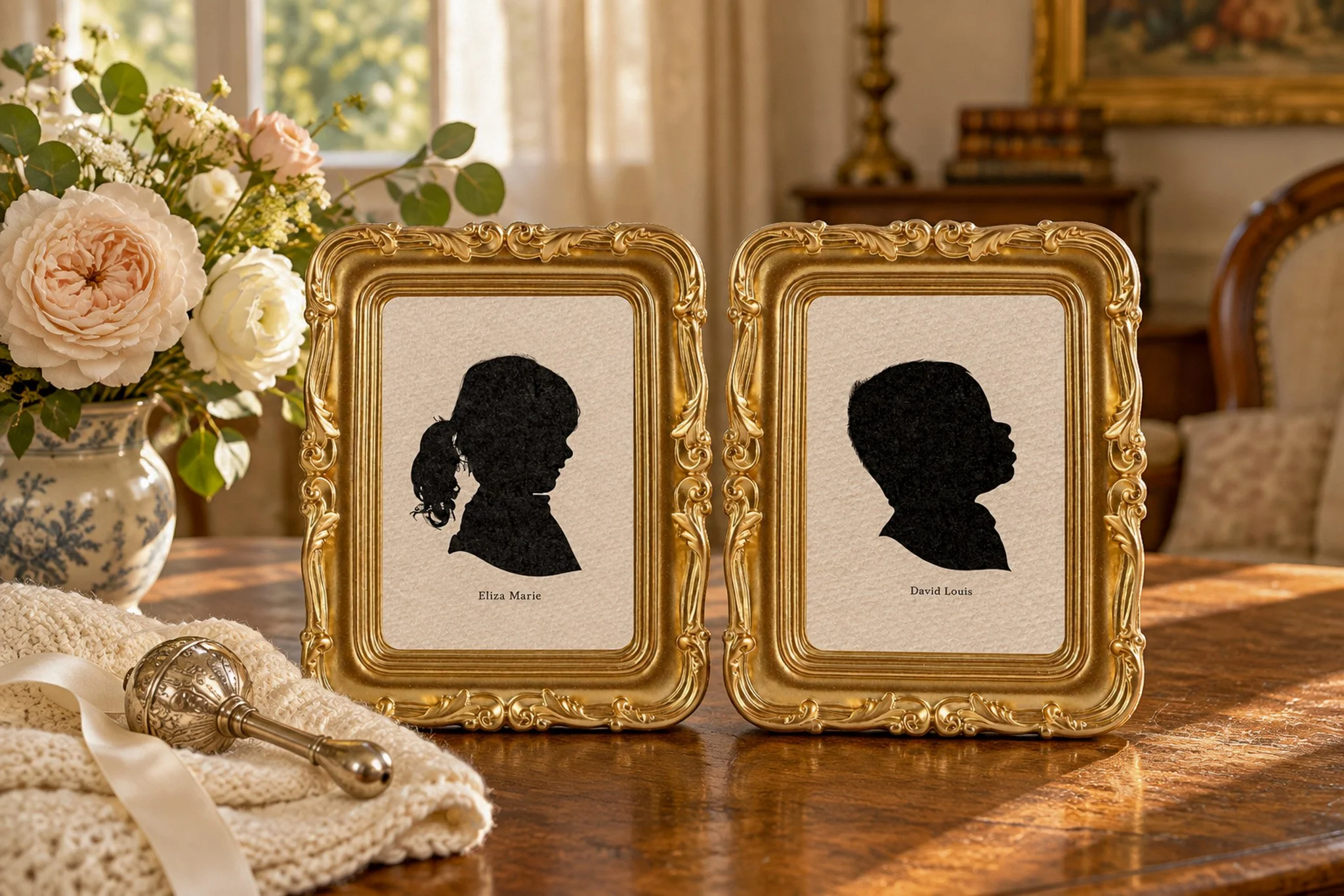 Heirloom silhouettes on a sunlit table.jpg