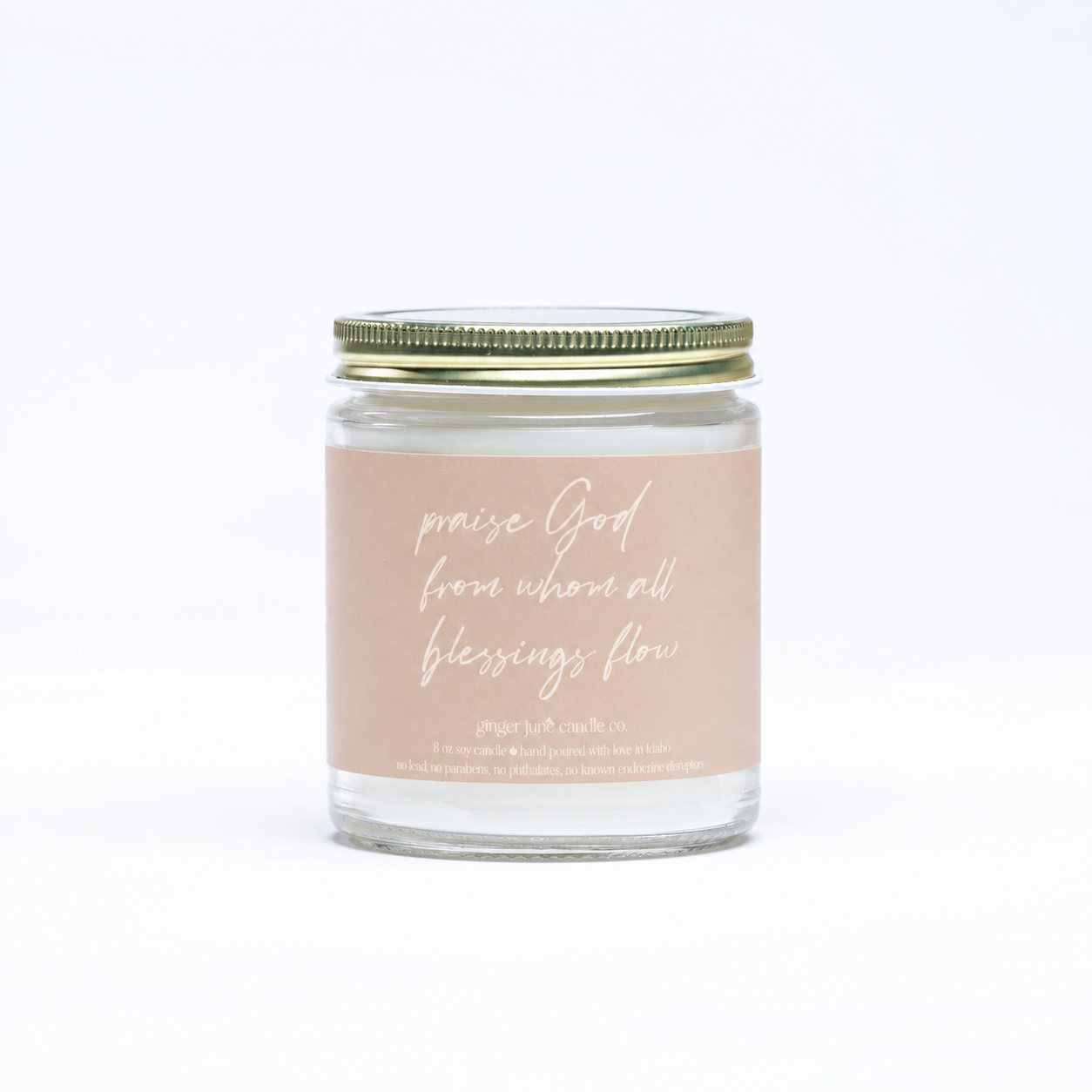Praise God from Whom All Blessings Flow • Soy Wax Candle • Clean Fragrance