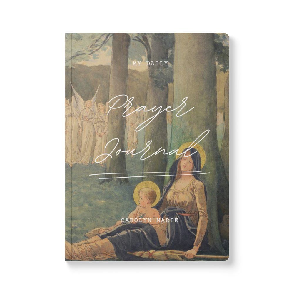 Custom Name Softcover Prayer Journal — Catholic Mother Theme