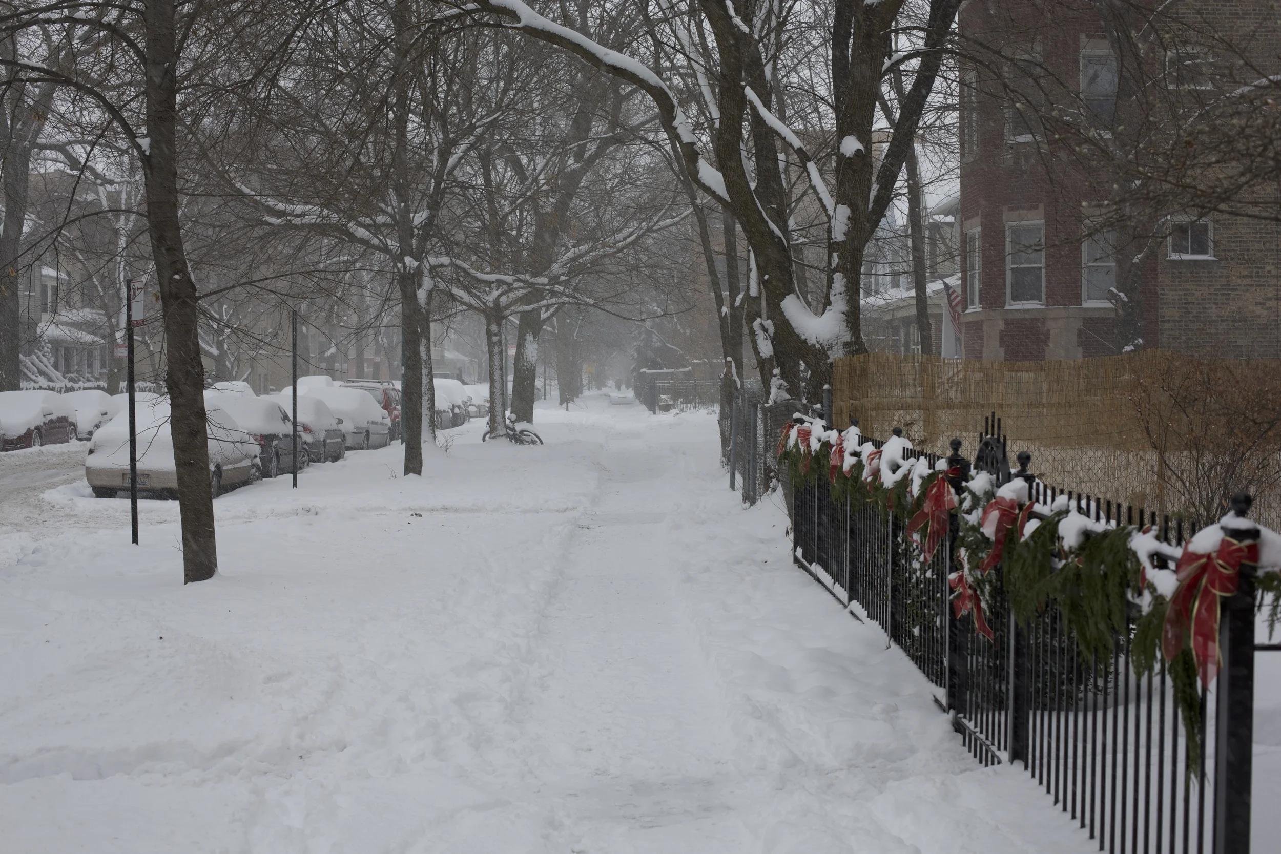 The Sidewalks were barely visible, even though they had been shoveled multiple times