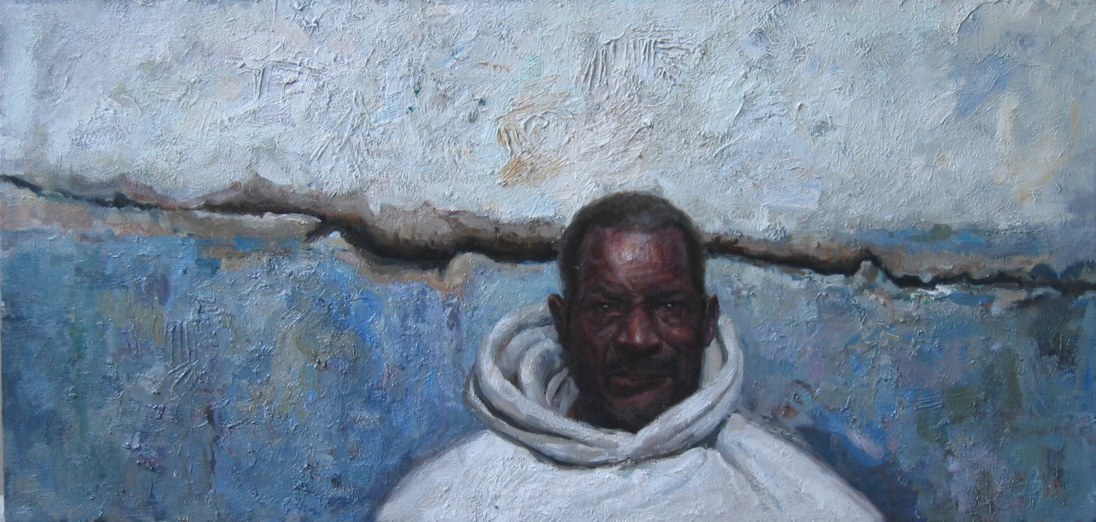 In Between  25" x 45" Oil on Linen. 2005. Sold.   