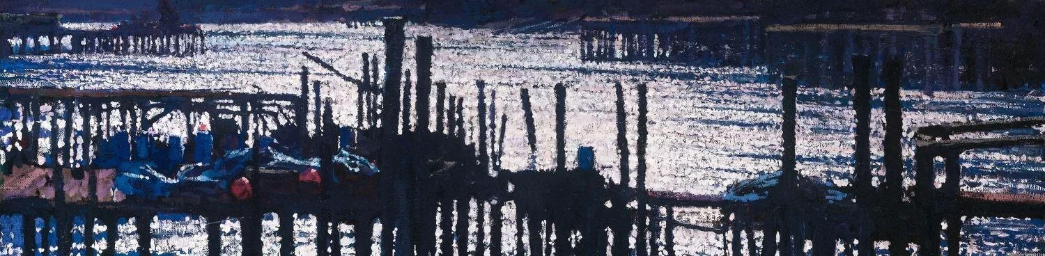  Timur Akhriev Title: Glimmer  Size: 10” x 40” Oil on Linen. &nbsp;Year: 2014.&nbsp;Price: $3000    
