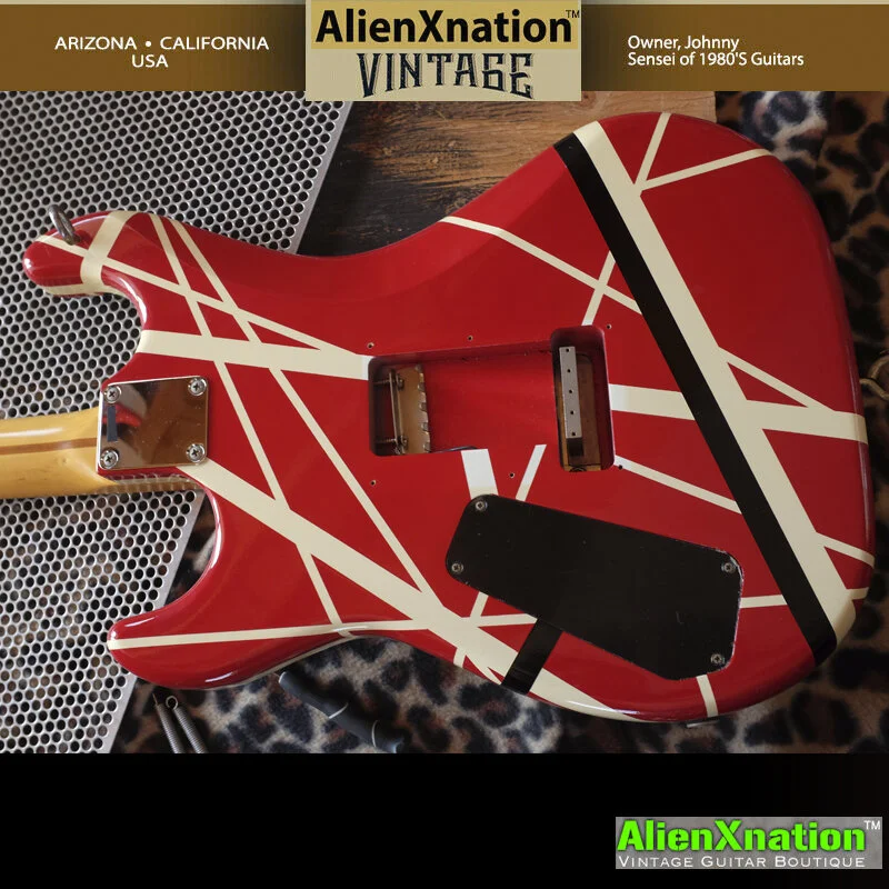 ESP FRANKENSTRAT KRAMER 5150 JAPAN MODEL VH-250 RED WHITE STRIPED 
