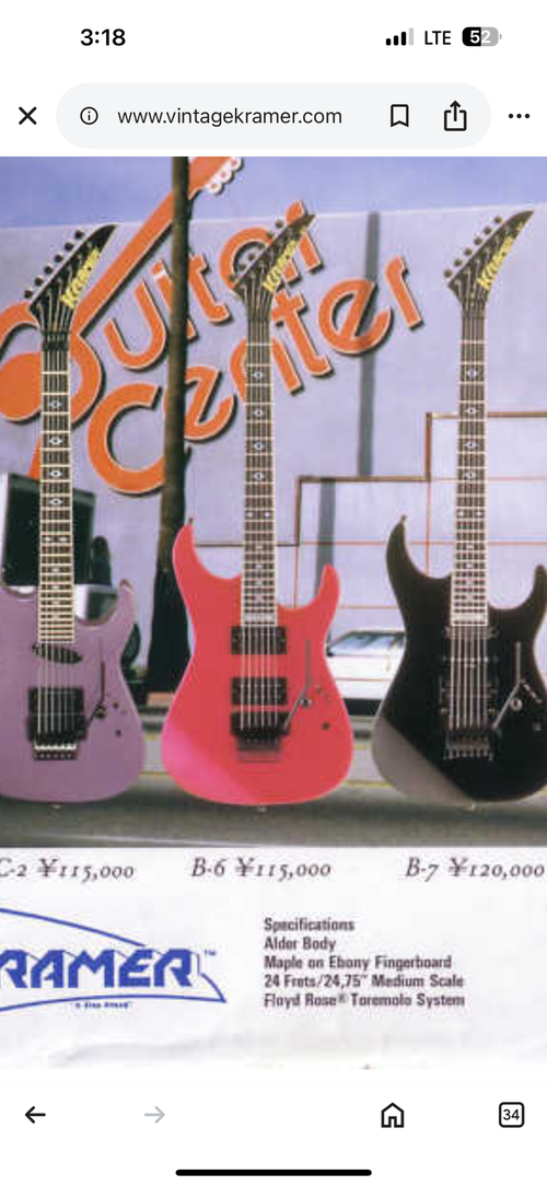 Kramer Vintage 1989 Japan Guitar Pink — AXN™ Guitars