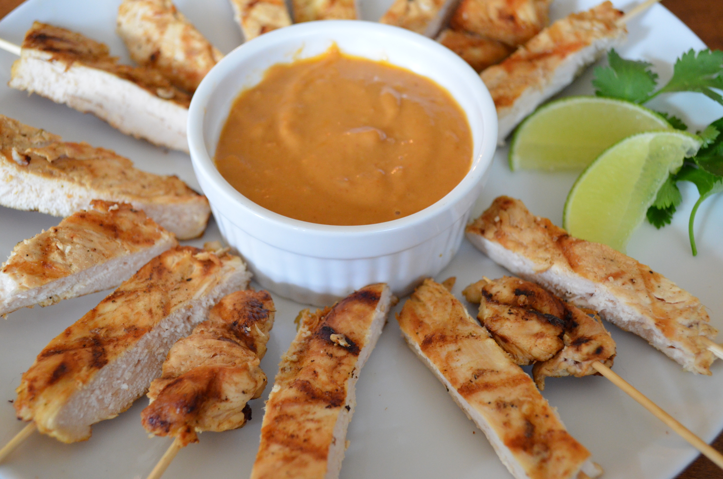 Chicken Skewers with Peanut Sauce