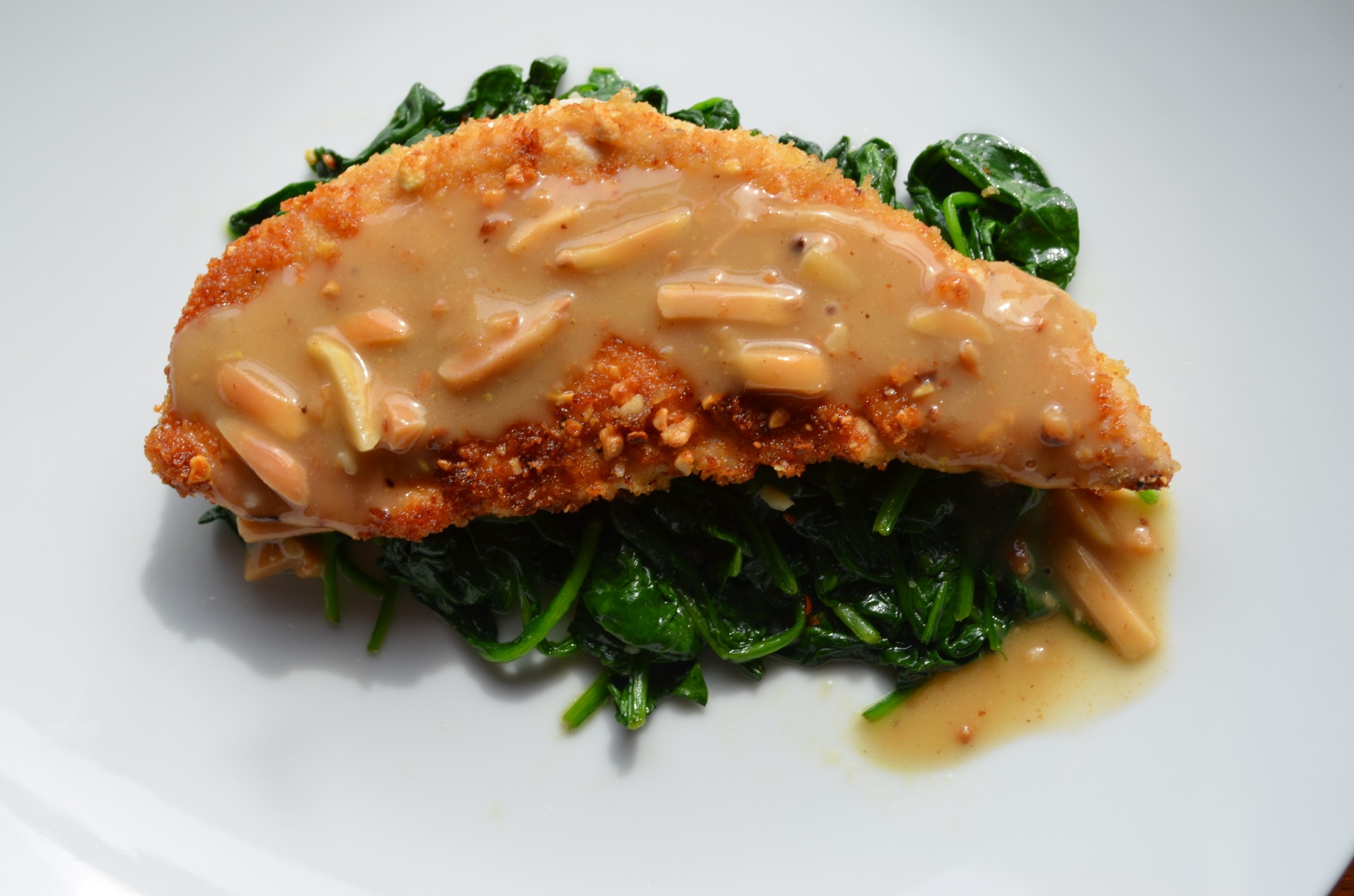 Almond Crusted Turkey Tenderloin with Almond Gravy