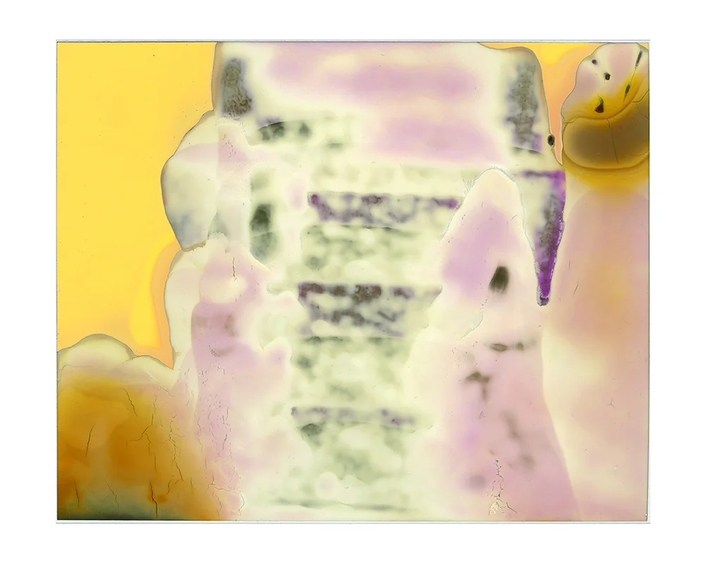 Painting with light-sensitive chemicals. 30” x 30” c-print unveiled at 2017 exhibition, Nūtana .