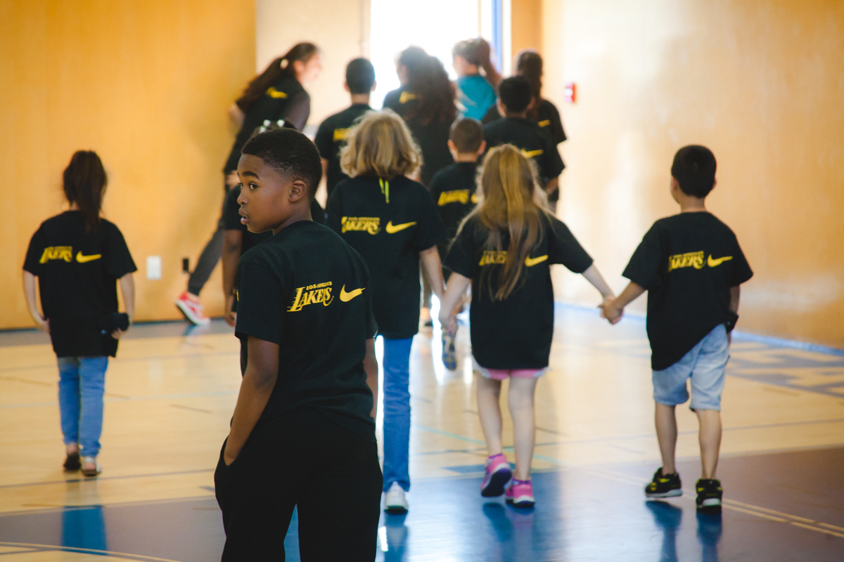 Lakers Health & Fitness Camp at the Boys & Girls Club of Santa Monica, 2017.