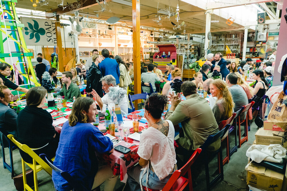  Purple + Dover Street Market Dinner at Peter Shire’s studio, Los Angeles. September 2019  Original story via  Purple Diary  