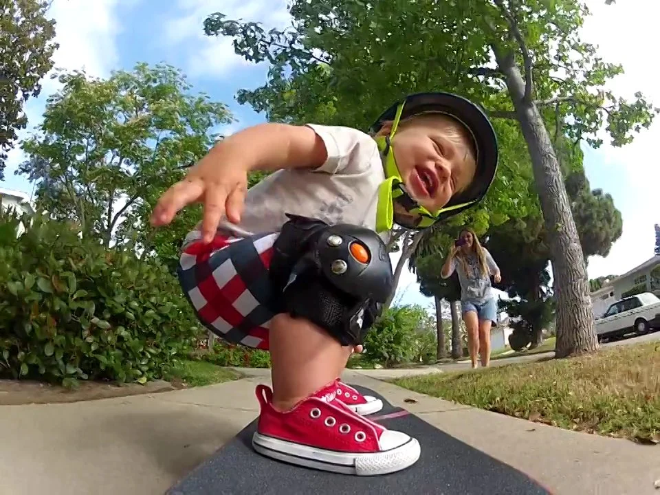 Axel, the 1 year old skateboarder.