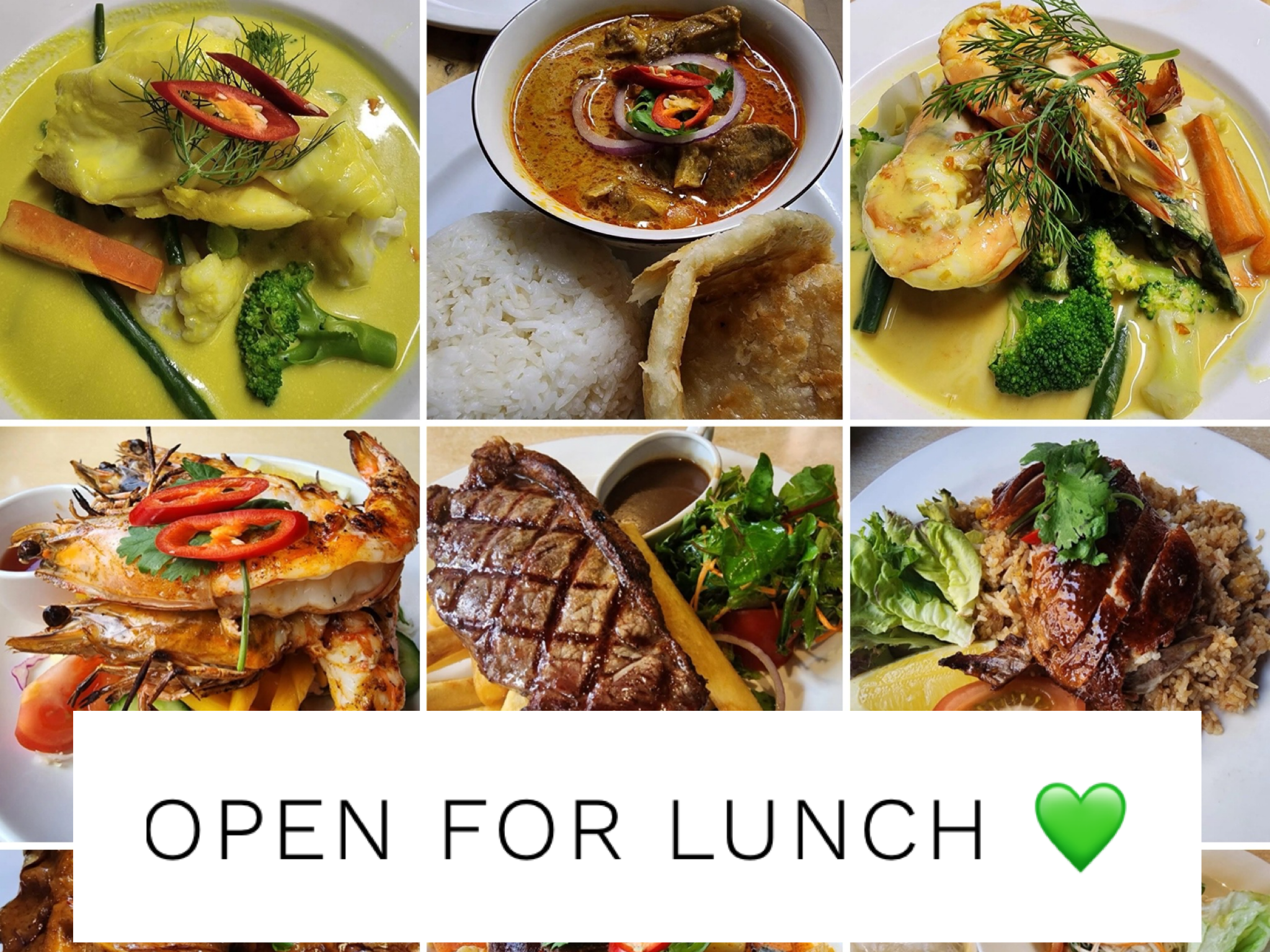 OPEN FOR LUNCH &amp; DINNER - CHRISTMAS EVE 12 noon