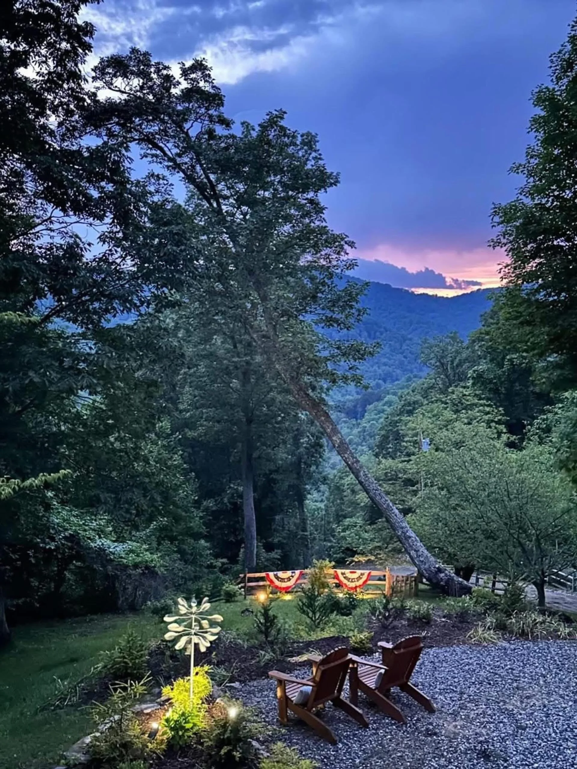 It&rsquo;s June and the sun dips behind the ridges, bleeding pink and purple overtop the dark blue valleys. Thick, quiet night moves in as fireflies ignight the dark sky.

With America turing 250 this July, the towns downstairs ready for parades, som
