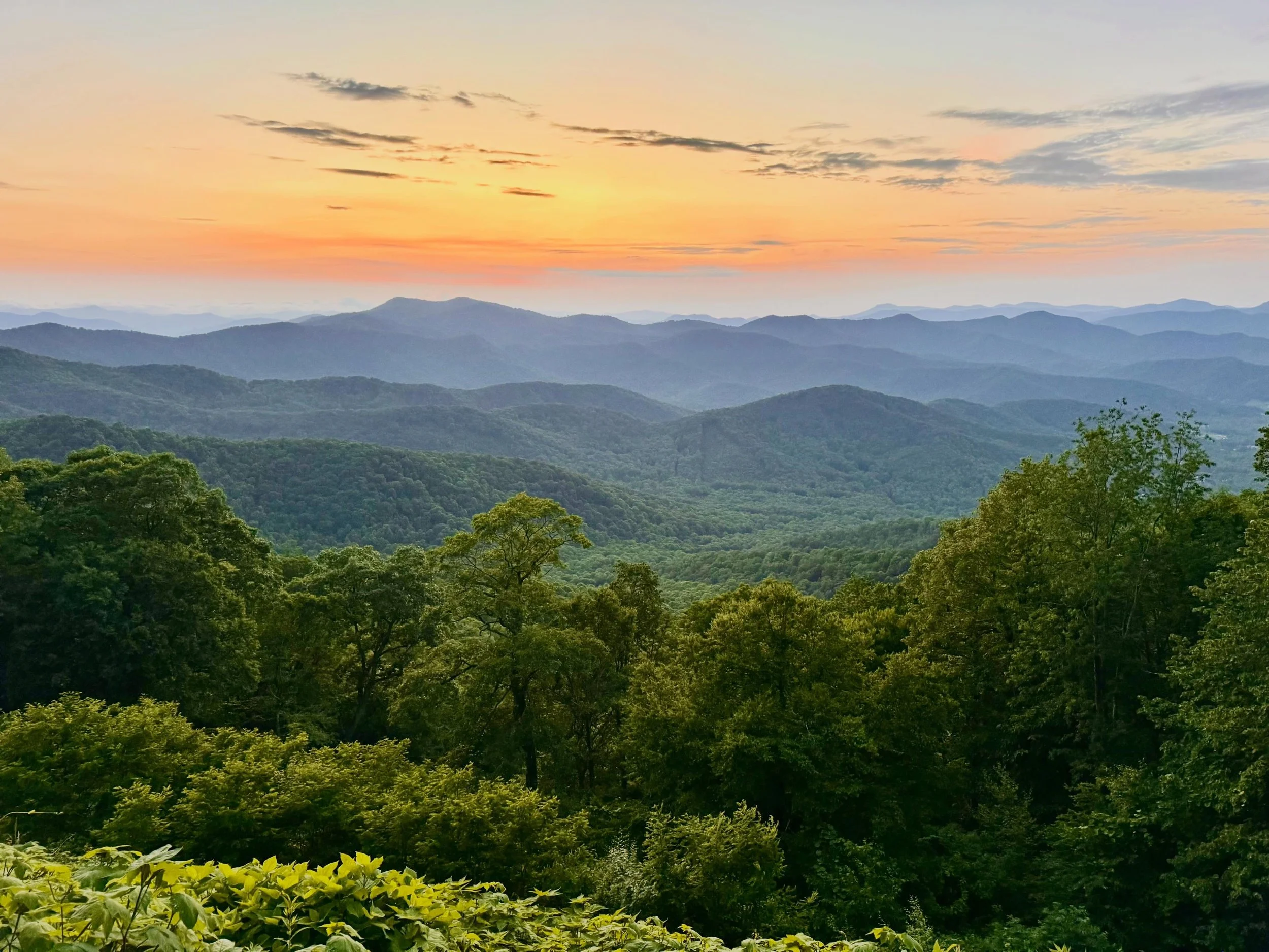 I&rsquo;m driving last night with the windows rolled all-the-way down and the sunroof wide open... the late-evening sun is dropping, bleeding a deep yellow, orange and indigo right against the Blue Ridge horizon. ⛰️🌤️

The air rolling through the tr