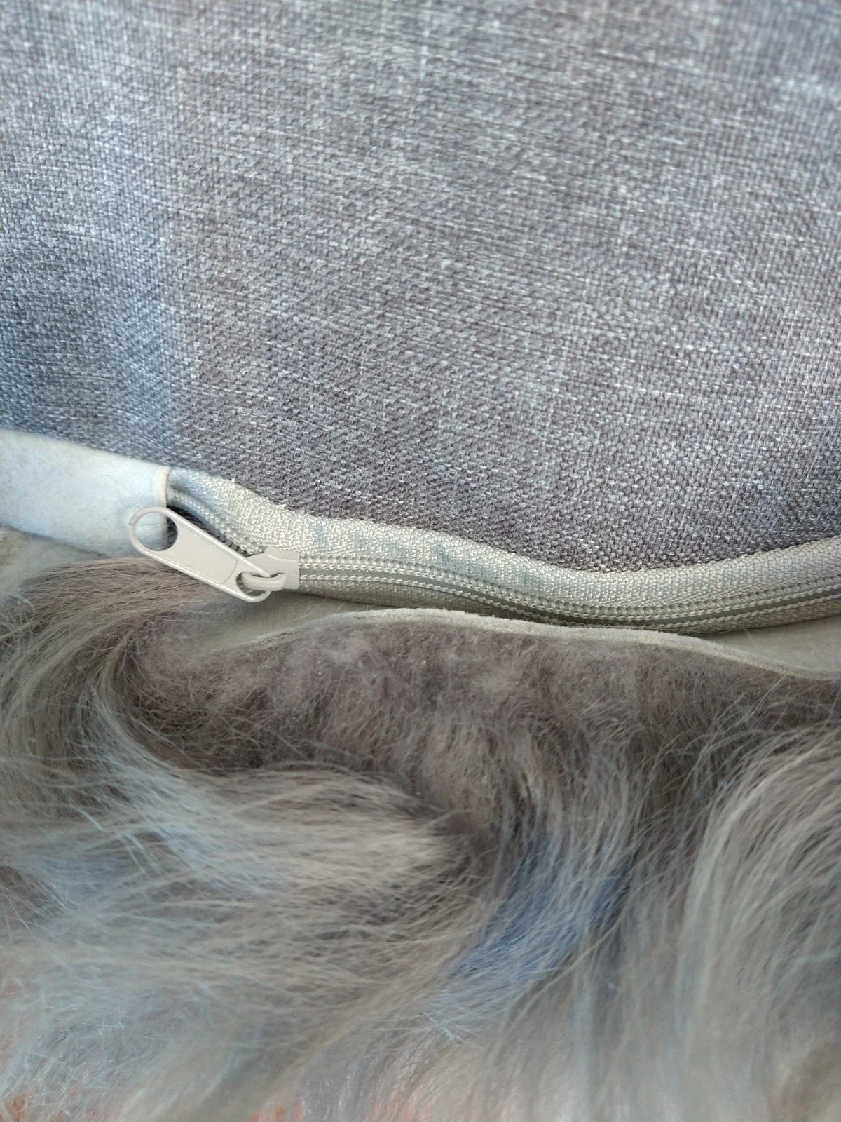 Grey Bean Bag Chair Zipper
