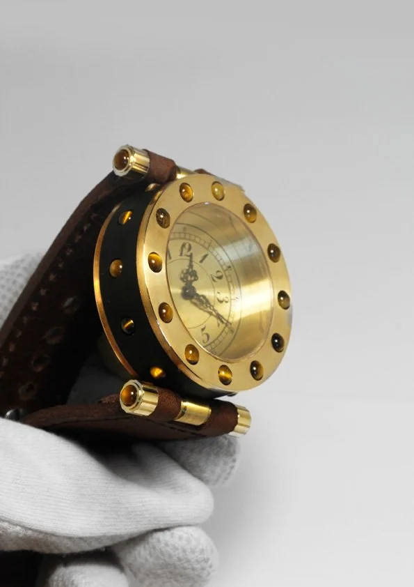 Bronze Watch with Tiger Eye Stones Gambrell Renard