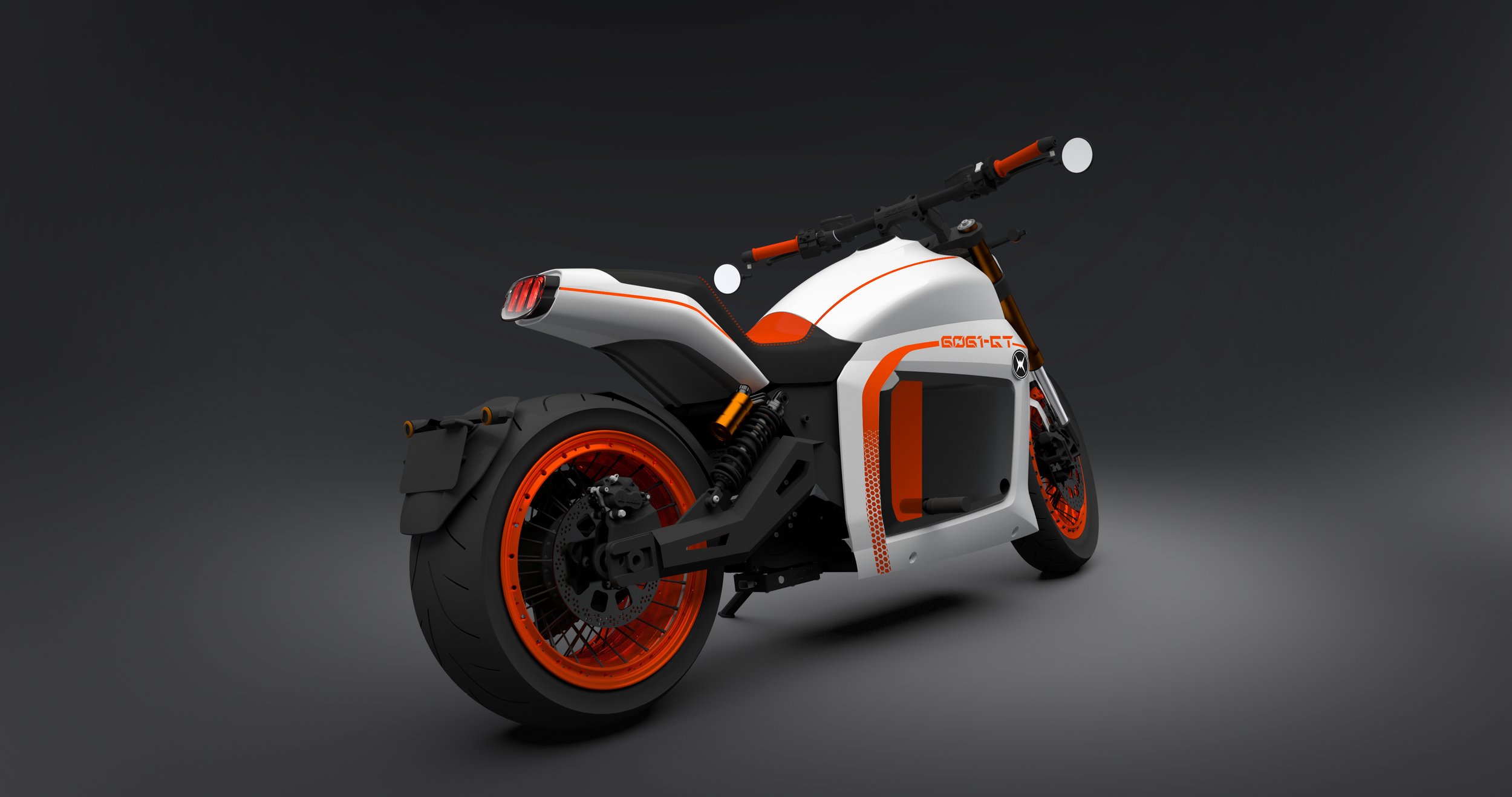 White 6061-GT Electric Motorcycle