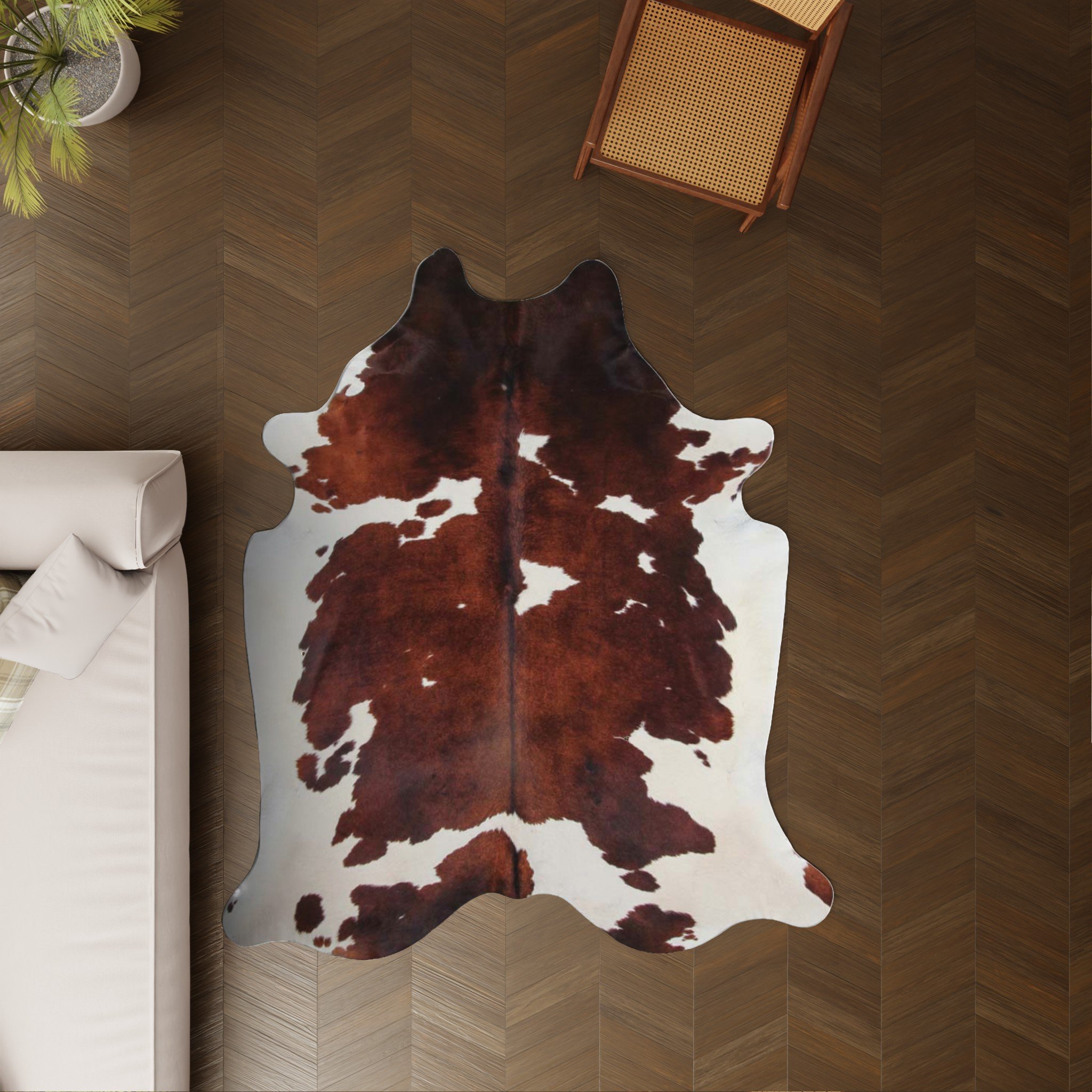 Gambrell Renard Tri Color Cowhide Rug