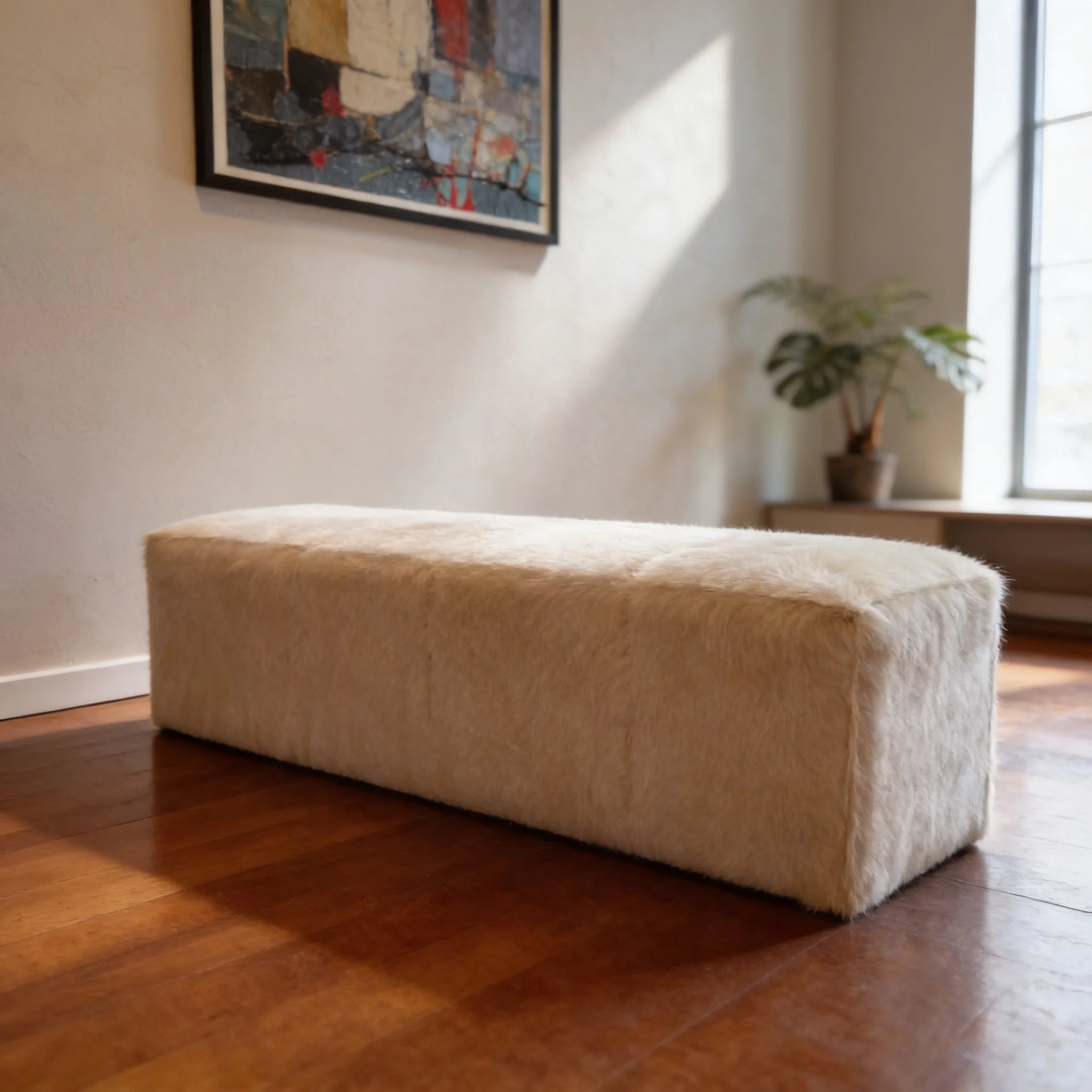 Ypsi Cowhide Bench